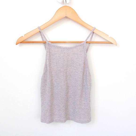 Brandy Melville Tops - Brandy Melville Grey/Pink Tank Top